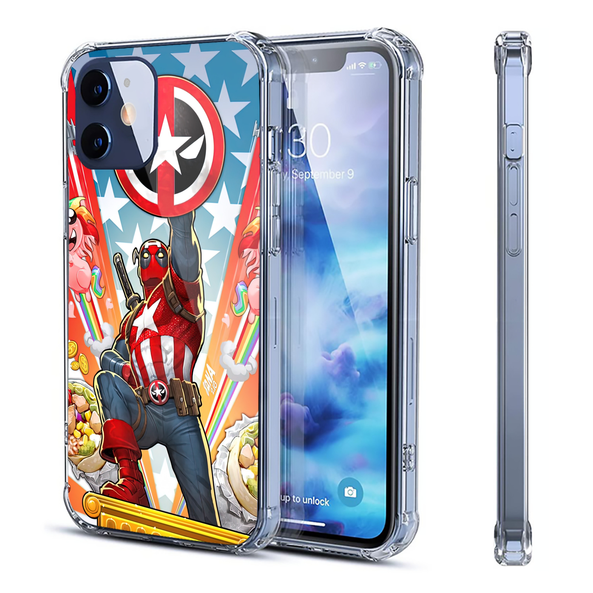 （画像用） Deadpool デッドプール 【iPhone 12シリーズ対応】透明スマホケース（クリアソフトケース）